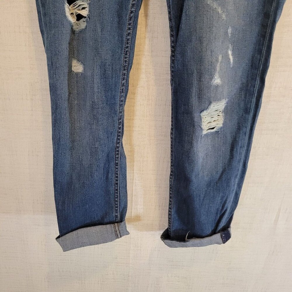 Hudson Jeans Womens 28 32x27 Blue Muse Cropped Skinny Raw Hem Denim Distressed - Picture 10 of 10